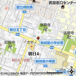 ガスト甲府朝日店周辺の地図