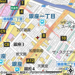 TCB東京中央美容外科　銀座二丁目院周辺の地図