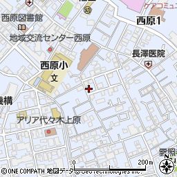 レインボー代々木上原周辺の地図