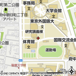 東京外国語大学　夜間・休日周辺の地図