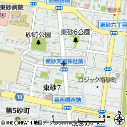 東砂天祖神社前周辺の地図