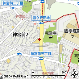 渋谷区外苑西通パーキングメーター３周辺の地図