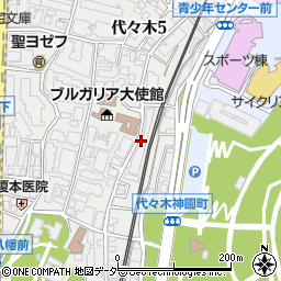 東京都渋谷区代々木5丁目41周辺の地図
