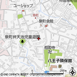 東京都八王子市泉町1318-7周辺の地図
