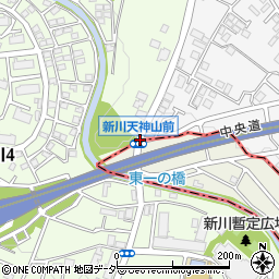 新川天神山前周辺の地図