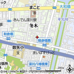 東京都江東区冬木6周辺の地図