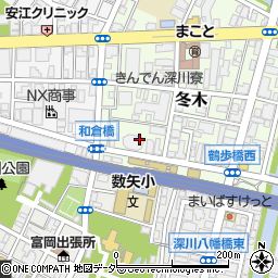 東京都江東区冬木11周辺の地図