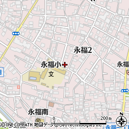 東京都杉並区永福2丁目34-2周辺の地図