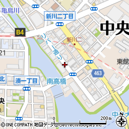 東京都中央区新川2丁目周辺の地図