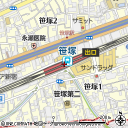 セブンイレブン京王笹塚駅店周辺の地図