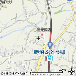 山梨県甲州市勝沼町菱山2604周辺の地図