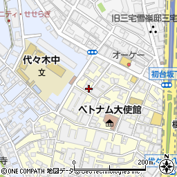 東京都渋谷区元代々木町47-2周辺の地図