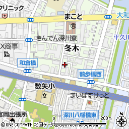 東京都江東区冬木6-3周辺の地図