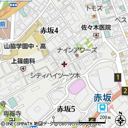 松葉屋赤坂店周辺の地図