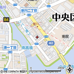 東京都中央区新川2丁目21-7周辺の地図