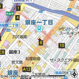 福助　銀座本店周辺の地図
