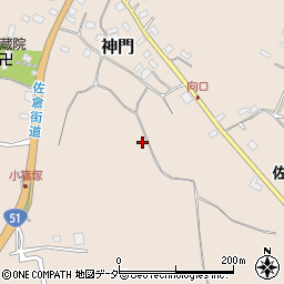 千葉県佐倉市神門周辺の地図