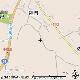千葉県佐倉市神門周辺の地図