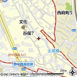 東京都国立市谷保7丁目14周辺の地図