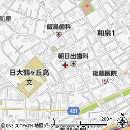 花沢荘周辺の地図
