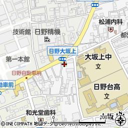 セブンイレブン日野大坂上店周辺の地図