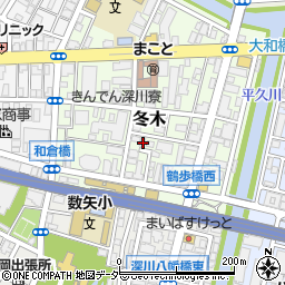 東京都江東区冬木6-7周辺の地図