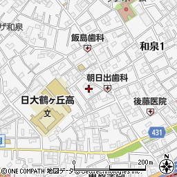 東京都杉並区和泉2丁目30周辺の地図