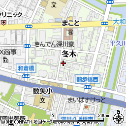 東京都江東区冬木6-6周辺の地図