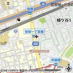 リパーク笹塚１丁目駐車場周辺の地図