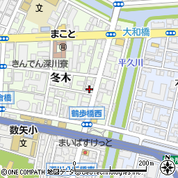 東京都江東区冬木7-7周辺の地図