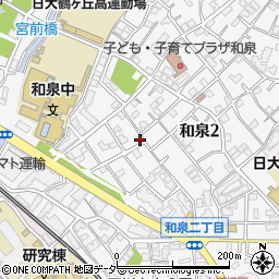 東京都杉並区和泉2丁目19-11周辺の地図