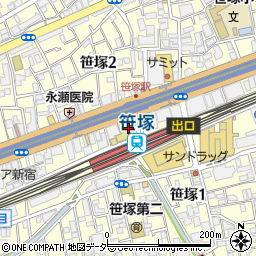 ライフ笹塚店周辺の地図