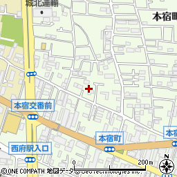 東京都府中市本宿町周辺の地図