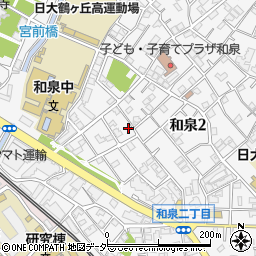 東京都杉並区和泉2丁目19-10周辺の地図