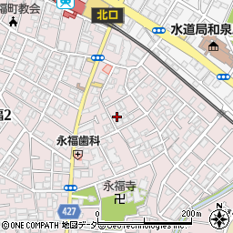 東京都杉並区永福1丁目40-6周辺の地図