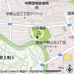 中田遺跡周辺の地図