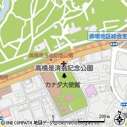 高橋是清翁記念公園トイレ周辺の地図