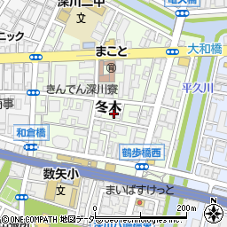 東京都江東区冬木周辺の地図