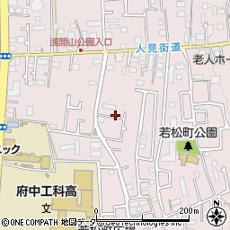東京都府中市若松町周辺の地図