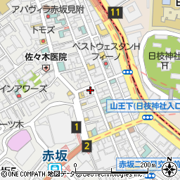 スタンドシャン食 TOKYO赤坂見附 Champagne&GYOZA BAR周辺の地図