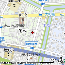東京都江東区冬木7-6周辺の地図
