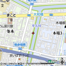 東京都江東区冬木4周辺の地図