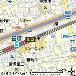吉祥寺武蔵家笹塚店周辺の地図