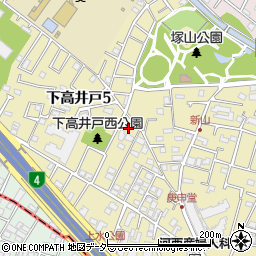 東京都杉並区下高井戸5丁目周辺の地図