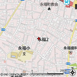 東京都杉並区永福2丁目34-11周辺の地図