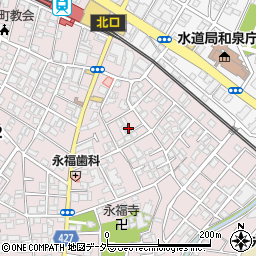 東京都杉並区永福1丁目40周辺の地図