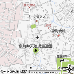 東京都八王子市泉町1282-3周辺の地図