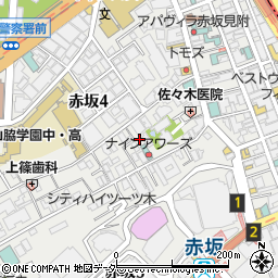 赤坂フラワーマンション周辺の地図