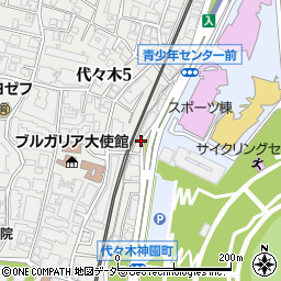 東京都渋谷区代々木5丁目60周辺の地図