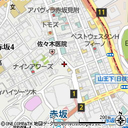 ドラキュラ 赤坂周辺の地図